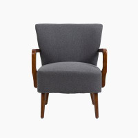 George Oliver Wood Frame Armchair,  Modern Accent Chair Lounge Chair for Living Room
