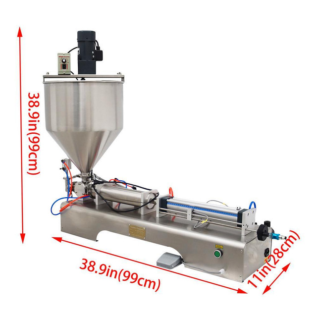 Spring Promotion Paste Liquid Fill Machine One Nozzle Piston Filler with Mixing Hopper Bottle Pack Seal 100-1000ml 16043 in Other Business & Industrial in Toronto (GTA) - Image 2