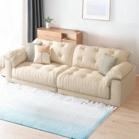 HOUZE 93.7" Creamy White 100% Polyester Modular Sofa cushion couch