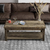 Loon Peak Joshua Creek 48 inch Coffee Table, No Assembly Required, Barnwood Finish