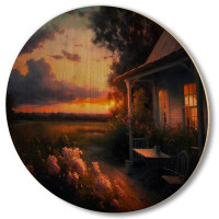 Red Barrel Studio Warm Summer Sunset At The Cottage Porch - Print