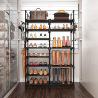 Rebrilliant ROJASOP Shoe Rack Organizer, 8-Tier Metal Shoe Rack For Closet Entryway Garage, 26-32 Pairs Tall Shoe Boot S