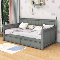 Red Barrel Studio Diti Twin Size Wood Daybed with Twin Size Trundle