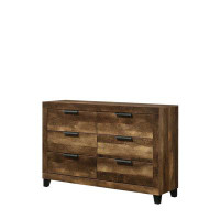 Millwood Pines Morales Dresser, Rustic Oak Finish