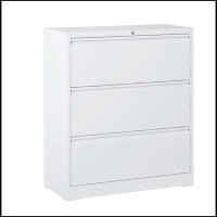 Latitude Run® Lateral File Cabinet 3 Drawer, Filing Cabinet with Lock, Lockable File Cabinet
