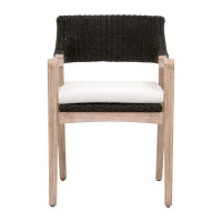 Corrigan Studio Kettil Wicker/Rattan Arm Chair in Black