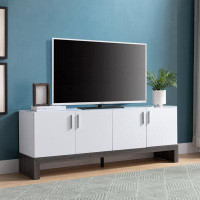 Wrought Studio TV Stand White & Distressed Grey-22" H x 60" W x 15.5" D