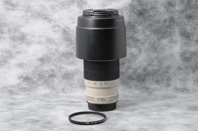 Canon EF 70-200MM F/4L USM + HOYA 67mm MC Filter + ET-74 Hood-Used   (ID: 1679)   BJ Photo-Since 1984 in Cameras & Camcorders