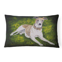 Winston Porter Shreffler Isabella Greyhound Fabric Indoor/Outdoor Throw Pillow