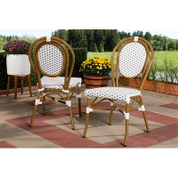 World Menagerie Marcantel Bamboo Stacking Patio Dining Chair