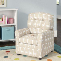 Harriet Bee Brizio Button Tufted Cotton Kids Chair