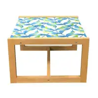 East Urban Home East Urban Home Leaves Coffee Table, Tropical Plantation Branches Summer Time Island Botany Painted By H