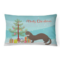 The Holiday Aisle® Guttenberg Russian or European Mink Christmas Indoor/Outdoor Throw Pillow