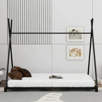 Latitude Run® Metal Twin Size House Platform Bed