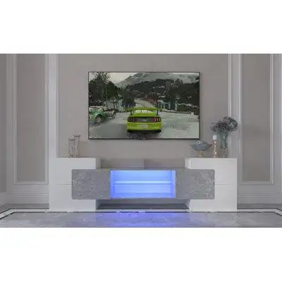 Ivy Bronx [Video] TV Console With Storage Cabinets