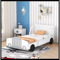 Trinx Car-Shaped Platform Bed with Wheels