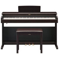 Yamaha ARIUS Standard 88-Key Weighted Hammer Action Digital Piano w/ Stand, Bench & 3 Pedals (YDP165)- Rosewood