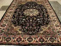Excellent Hot Brownie Choco Medallion Rectangle Area Rug Wool Silk Hand Knotted Carpet (6 X 4)'