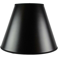Winston Porter 11" H x 14" W Linen Empire Lamp Shade ( Uno ) in Black