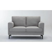 Plethoria Vickery Light Grey Loveseat with Loose Back