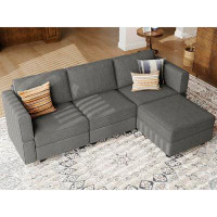 Latitude Run® Modular Sectional Sofa With Storage Seat Convertible Couch L Shape Set