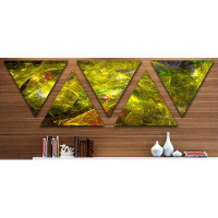 Made in Canada - East Urban Home 'Golden Mystic Psychedelic Texture' 5 Piece Graphic Art Print Set on Canvas