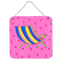 Caroline's Treasures Beach Chair Painting Print Plaque