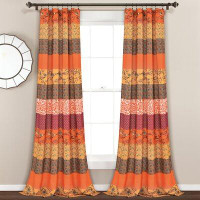 Bungalow Rose Royal Empire Window Curtain Panels Tangerine 52X84 Set