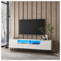 Latitude Run® Modern TV Stand, 16 Colours LED TV Stand w/Remote Control Lights
