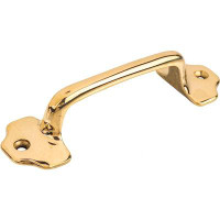 UNIQANTIQ HARDWARE SUPPLY Hoosier Type Brass Cabinet Drawer Pull ( Centers: 3 3/4" )