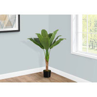 Primrue Artificial Plant, 43" Tall, Indoor, Faux, Fake, Floor, Greenery, Potted, Real Touch, Green Leaves