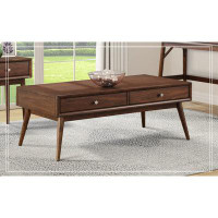 Brayden Studio Retro Modern Style 1Pc Coffee Table With 2X Drawers Brown