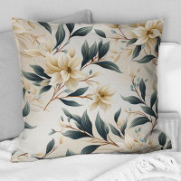 East Urban Home Whispering Vines I - Plants Printed Throw Pillow