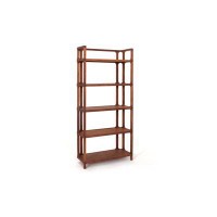 Robert Allen Jiva 74.8" H x 35.43" W Solid Wood Etagere Bookcase