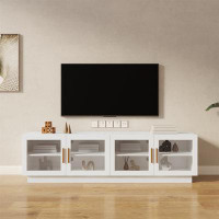 Ebern Designs ?70.87" TV Stand , Modern TV Cabinet & Entertainment Centre With Shelves, Wood Storage Cabinet For Living