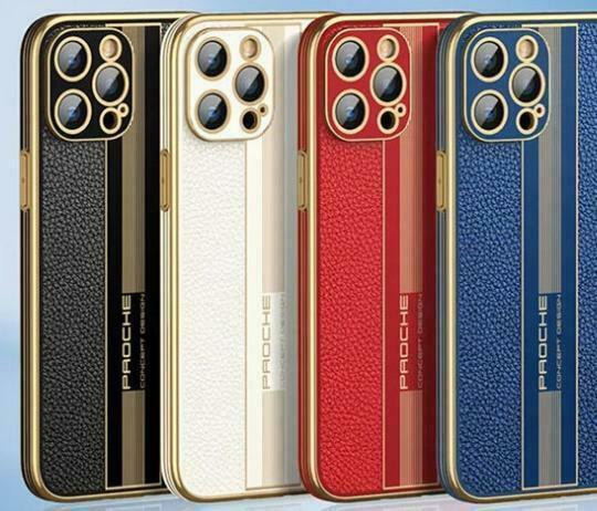 iPHONE  12 pro Max  Luxury Porsche Designed CASES ,With Back Camera Protection.  4  COLOURS  Available in Cell Phone Accessories in City of Montréal - Image 2