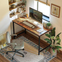 17 Stories Computer Desk, 40 Inch Home Office Writing Study Desk, Small Desk, Modern Simple Style, Basic Desk