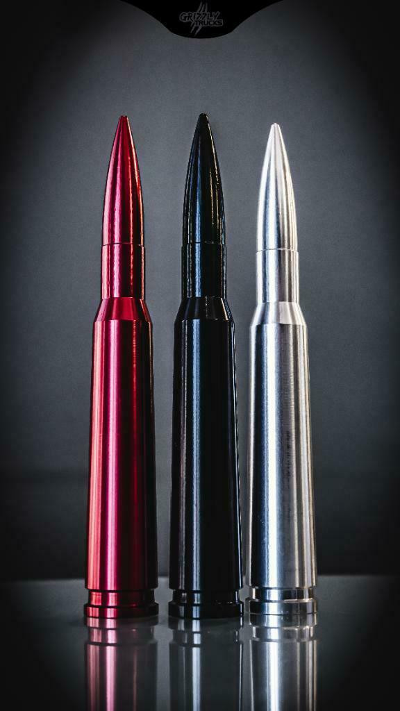 Grizzly Bullet Antenna - Black, Polished Silver, Iodized Red! FREE SHIPPING CANADA-WIDE in Other Parts & Accessories