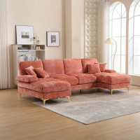 Mercer41 Modern Elegance With Coolmore's Large Chenille Fabric U-shape Sectional Sofa