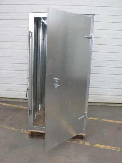 4' Wide x 4' Deep x 7' Tall. Our Skid Sheds are 18 gauge Galvanized Steel. MADE IN CANADA! secure st...