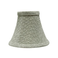 Aspen Creative Corporation 5" H Flannelette Fabric Bell Lamp Shade ( Clip On ) in Light Gray