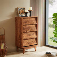 Millwood Pines 4 Drawer Double Dresser Features Vintage-Style And Bevel Design