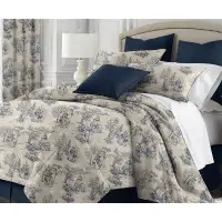 Made in Canada - The Tailor's Bed Promenade Blue King Comforter & 2 Pillow Shams Set