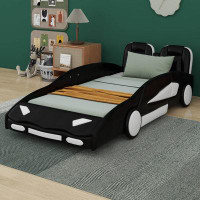 Zoomie Kids Addalynn Twin Size Race Car-Shaped Platform Bed