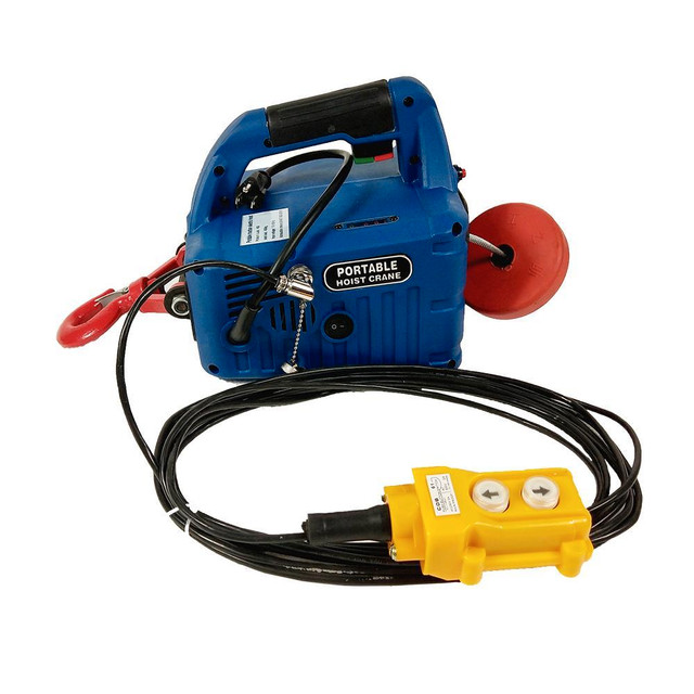 110V Wire-controlled Electric Hoist 450KGX7.6M Portable Household Electric Winch #300184 in Other Business & Industrial in Toronto (GTA) - Image 2