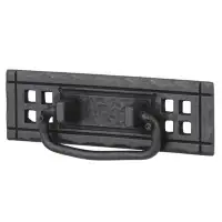 D. Lawless Hardware 4-4/5" Horizontal Mission Bail Pull Black Wrought Iron