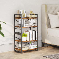 17 Stories Adjustable 4-Tier Stackable Bookshelf - Stylish, Sturdy, And Space-Saving Storage Solution For Home And Offic