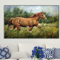 Charlton Home Painted Horse - Wrapped Canvas Print