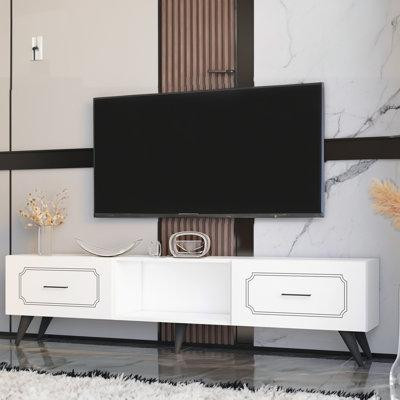 George Oliver White Decorative Tv Stand For Tvs Up To 78" in TV Tables & Entertainment Units