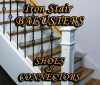 Iron Stair Balusters, Shoes, Connectors